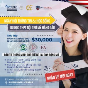 Ngày hội thông tin và học bổng THPT Nội trú Mỹ lớn nhất tháng 11