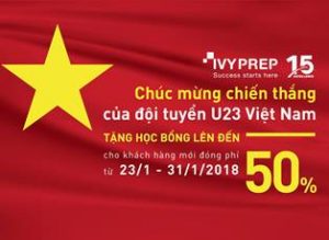 Nhận ưu đãi lớn tại IvyPrep Education cùng U23 Việt Nam