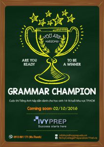 |IvyPrep HCM| Grammar Champion mở rộng (14-16 tuổi)