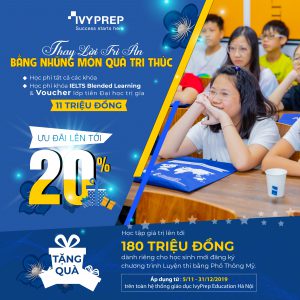 Ưu đãi đặc biệt của IvyPrep Education trong tháng 11 và 12: THAY LỜI TRI ÂN BẰNG NHỮNG MÓN QUÀ TRI THỨC